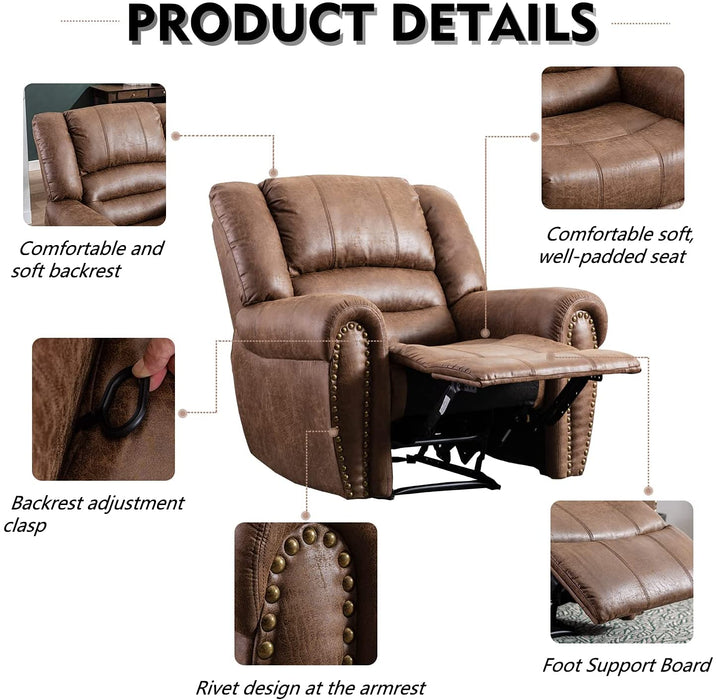 Classic and Traditional Manual Recliner Chair - Relaxing Recliners