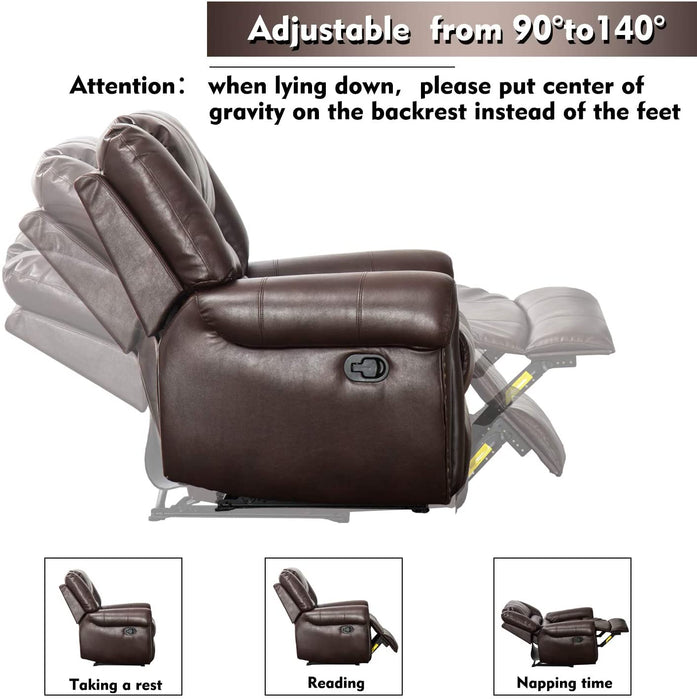 Classic and Traditional Manual Recliner Chair - Relaxing Recliners