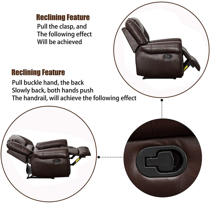 Classic and Traditional Manual Recliner Chair - Relaxing Recliners