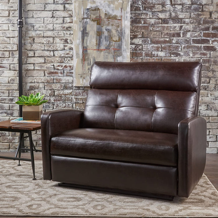 Two Seat Brown Leather Recliner - Relaxing Recliners