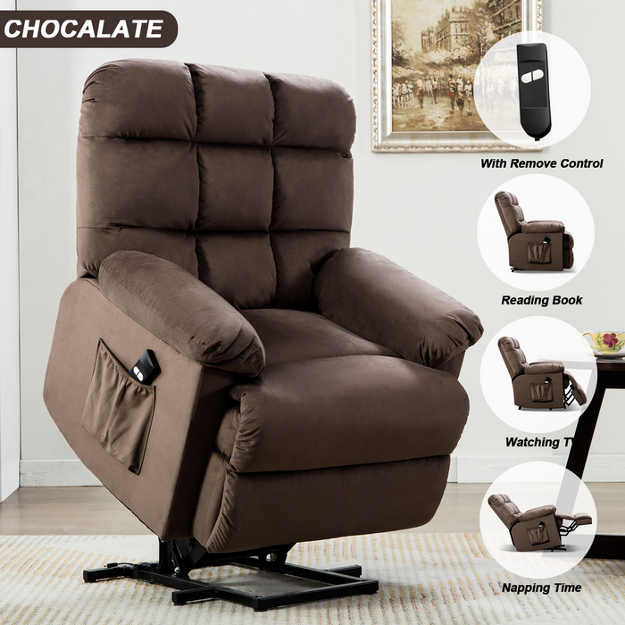 Fabric Power Lift Recliner Chair For Elderly - Relaxing Recliners