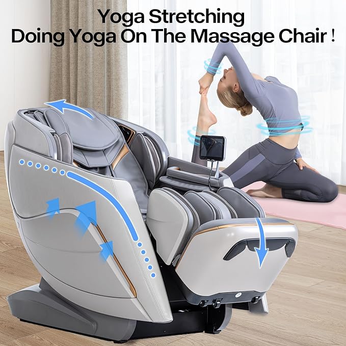A710 2024 4D Massage Chair iRest System - Beige-closed Footrest - Relaxing Recliners