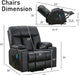 Extra Wide Recliner Chair | Power Lift Recliner Chair | Extra Wide Recliner with Heat and Massage | USB Ports with Side Pockets | Soft PU Leather - Relaxing Recliners