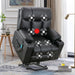 Extra Wide Recliner Chair | Power Lift Recliner Chair | Extra Wide Recliner with Heat and Massage | USB Ports with Side Pockets | Soft PU Leather - Relaxing Recliners