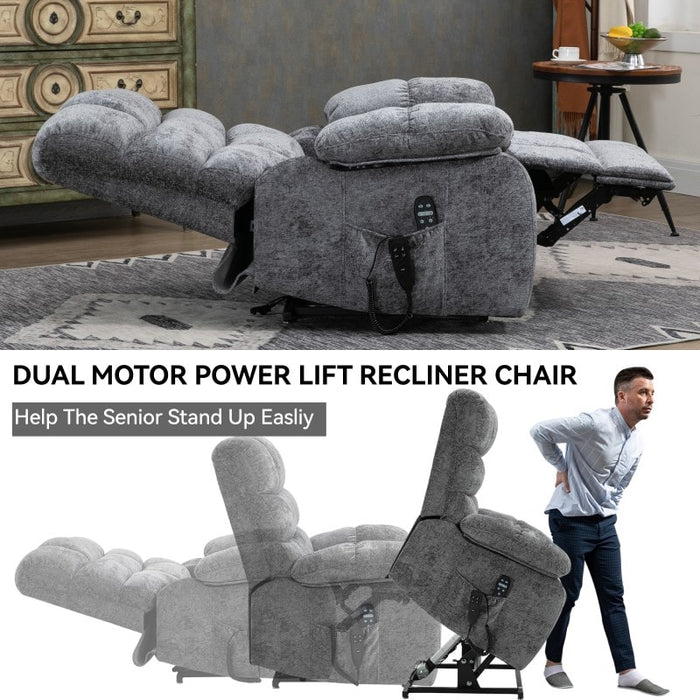 Flexispot XL6 Cloud - Oversized Power Lift Recliner w/ Massage & Heat XL6-Cloud - Relaxing Recliners