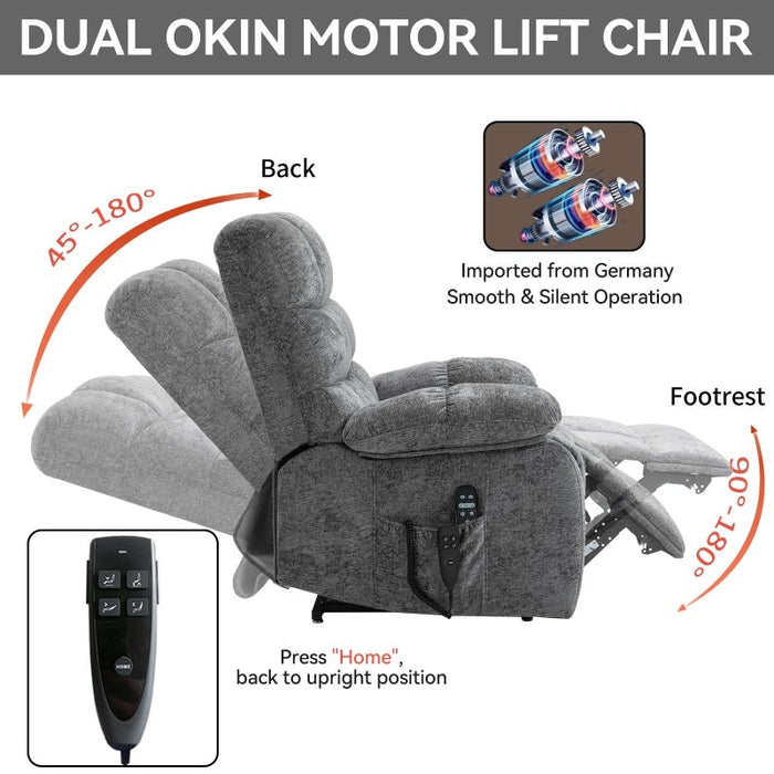 Flexispot XL6 Cloud - Oversized Power Lift Recliner w/ Massage & Heat XL6-Cloud - Relaxing Recliners