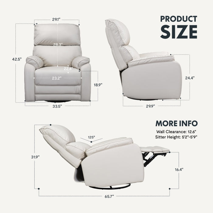Flexispot XR4 - Power Swivel Rocker Recliner w/ Headrest - Relaxing Recliners