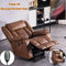 Zero Gravity Brown Oversized Leather Electric Power Lift Massage Recliner - Relaxing Recliners