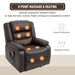 8 Point Massage Manual Recliner with Heat and Massage - Relaxing Recliners
