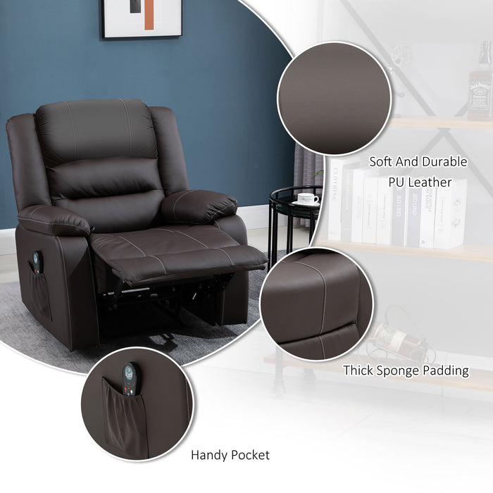8 Point Massage Manual Recliner with Heat and Massage - Relaxing Recliners