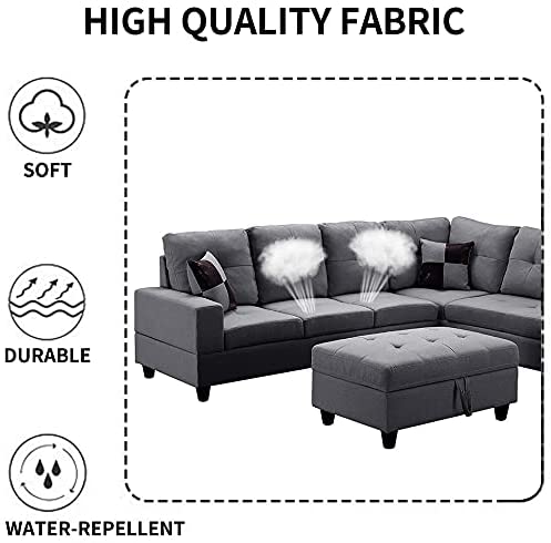 Sectional Sofa with Ottoman - Relaxing Recliners
