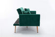 68" Velvet Loveseat With Gold Feet - Relaxing Recliners