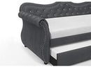 Luxury Upholstered Velvet Twin Daybed with Trundle - Relaxing Recliners