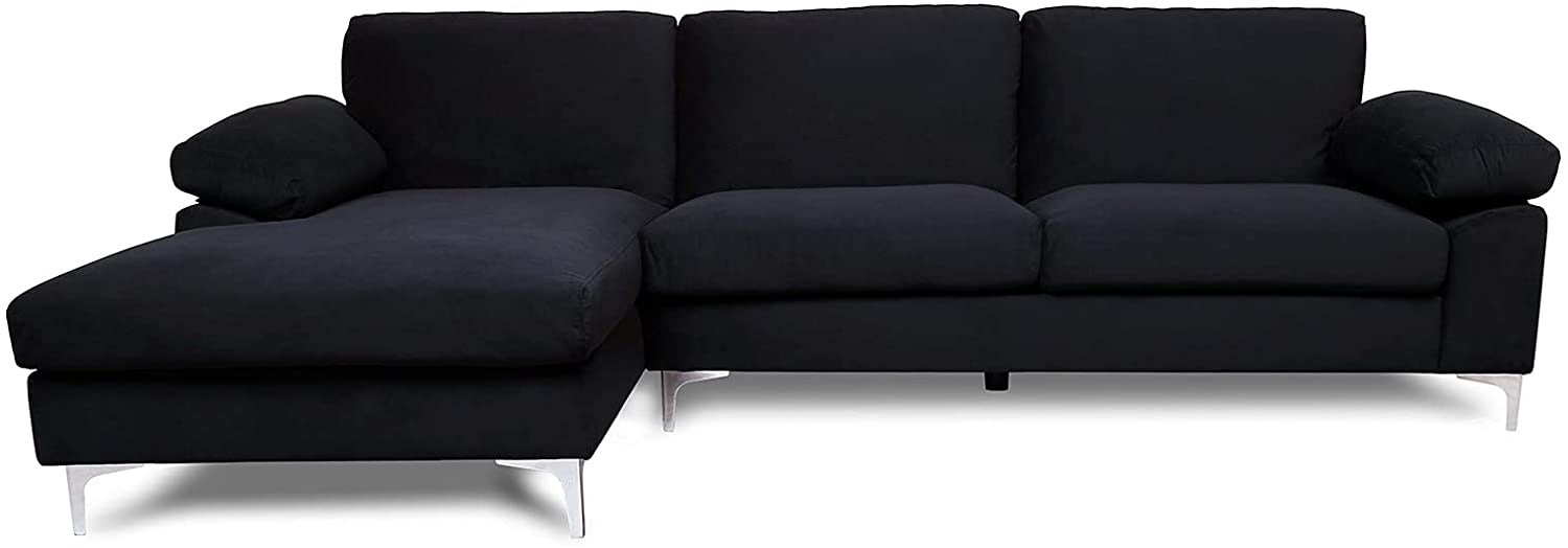 Modern Large Velvet Sectional Extra Wide - Relaxing Recliners