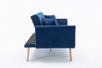 68" Velvet Loveseat With Gold Feet - Relaxing Recliners