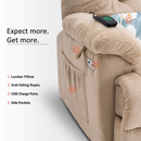 Fabric Power Lift Recliner Chair With Extended Footrest, 3 USB Ports - Relaxing Recliners