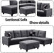 Sectional Sofa with Ottoman - Relaxing Recliners