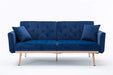 68" Velvet Loveseat With Gold Feet - Relaxing Recliners