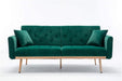 68" Velvet Loveseat With Gold Feet - Relaxing Recliners
