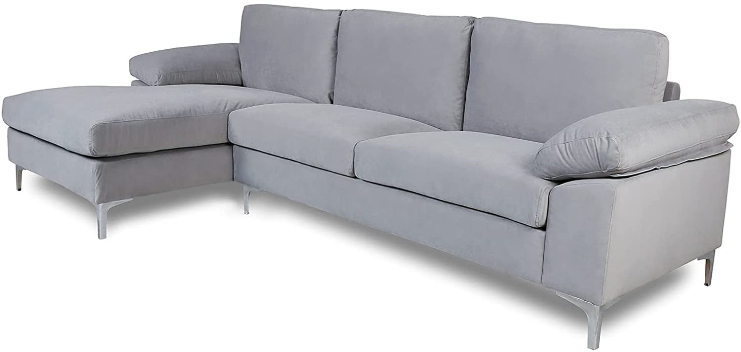 Modern Large Velvet Sectional Extra Wide - Relaxing Recliners