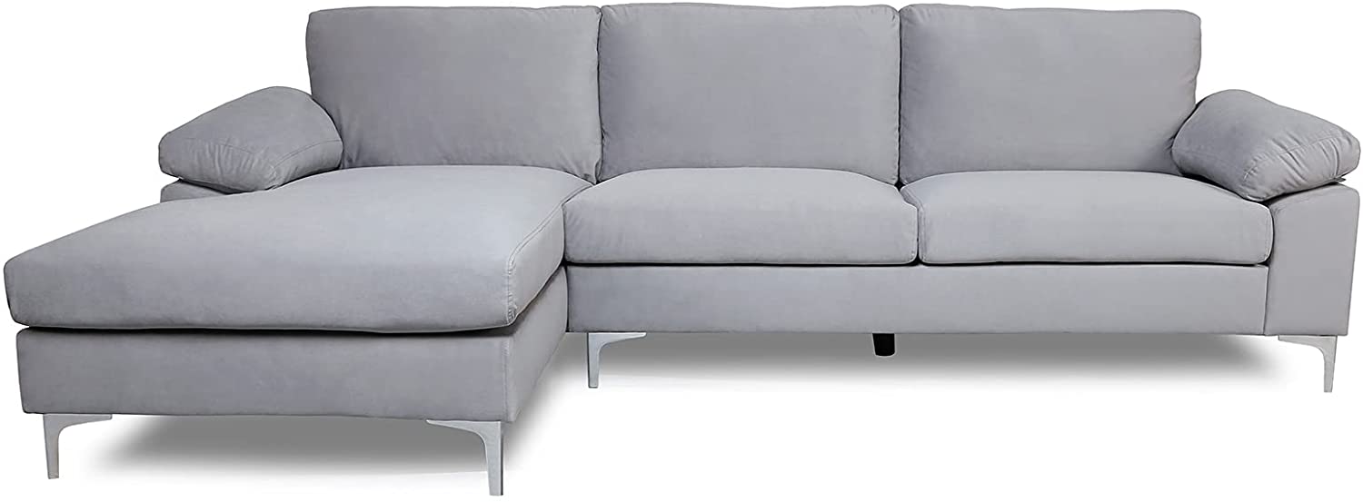 Modern Large Velvet Sectional Extra Wide - Relaxing Recliners