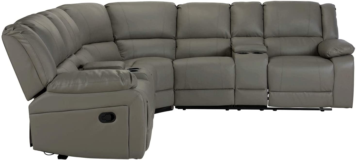 Leather Corner Reclining Sofa - Relaxing Recliners