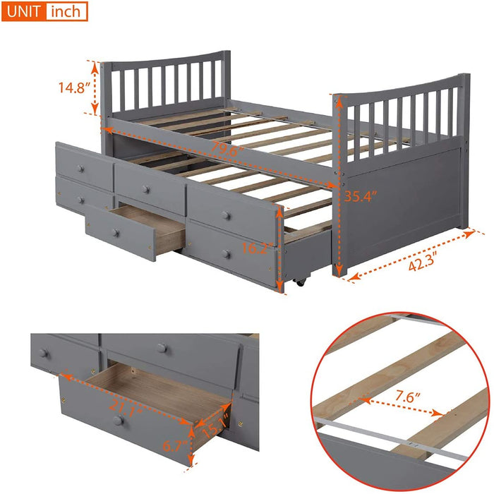 Twin Daybed for Kids with Storage - Relaxing Recliners