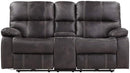 Dark Graphite Power Loveseat Recliners with Storage - Relaxing Recliners