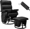 Faux Leather Lounge Recliner with Footrest - Relaxing Recliners