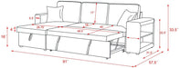 Reversible Sectional Sleeper with Chaise Storage, Gray - Relaxing Recliners