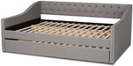 Modern Light Grey Full Size Daybed with Trundle - Relaxing Recliners