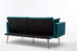 68" Velvet Loveseat With Gold Feet - Relaxing Recliners