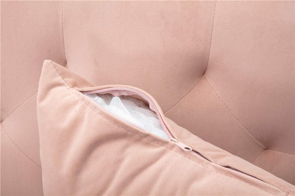 68" Velvet Loveseat With Gold Feet - Relaxing Recliners