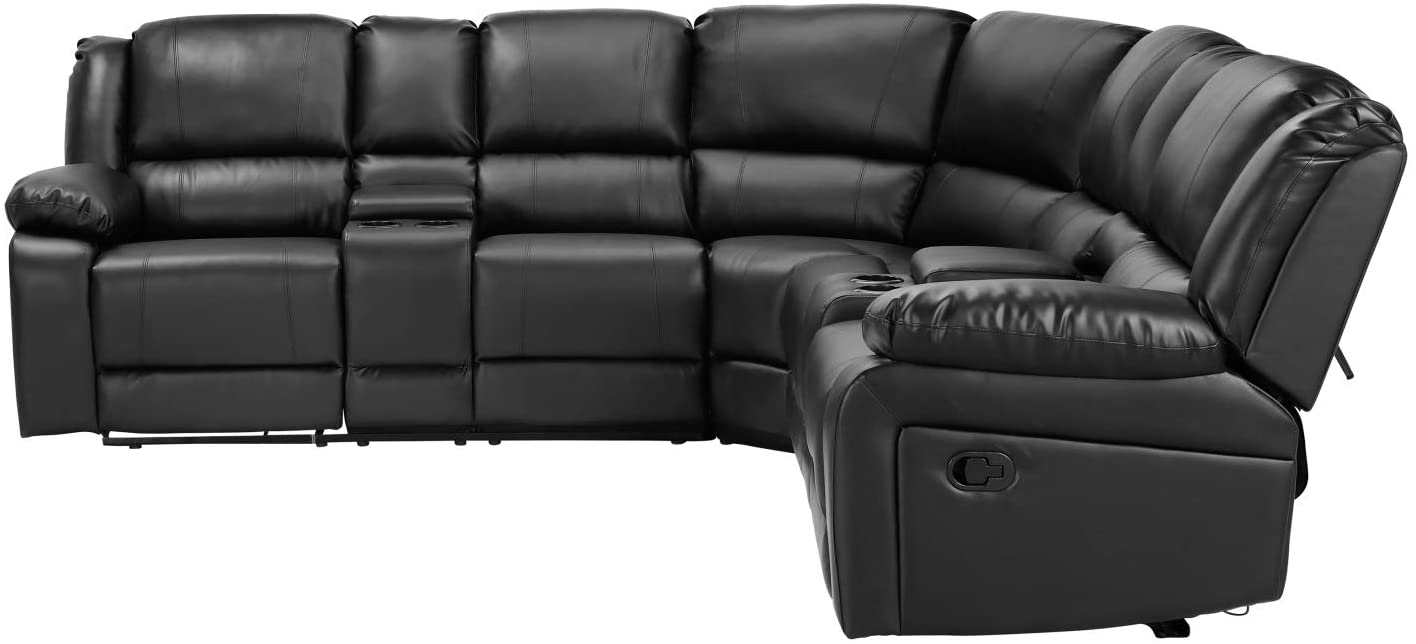 Leather Corner Reclining Sofa - Relaxing Recliners
