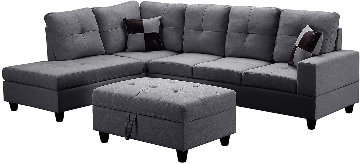 Sectional Sofa with Ottoman - Relaxing Recliners