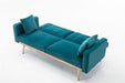 68" Velvet Loveseat With Gold Feet - Relaxing Recliners