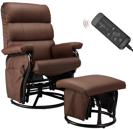 Faux Leather Lounge Recliner with Footrest - Relaxing Recliners