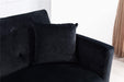 68" Velvet Loveseat With Gold Feet - Relaxing Recliners