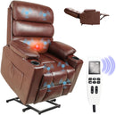 Electric Leather Lift Chair With Heat and Massage - Relaxing Recliners