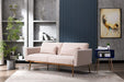 68" Velvet Loveseat With Gold Feet - Relaxing Recliners