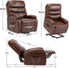 Brown Leather Electric Power Lift Recliner - Relaxing Recliners