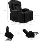 Electric Power Lift Heated Massage Recliner with USB Ports - Relaxing Recliners