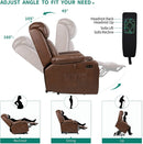 Faux Leather Lift Chair Recliner Massage and Heat - Relaxing Recliners