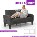 Linen Modern Love Seat Sofa with USB Ports - Relaxing Recliners
