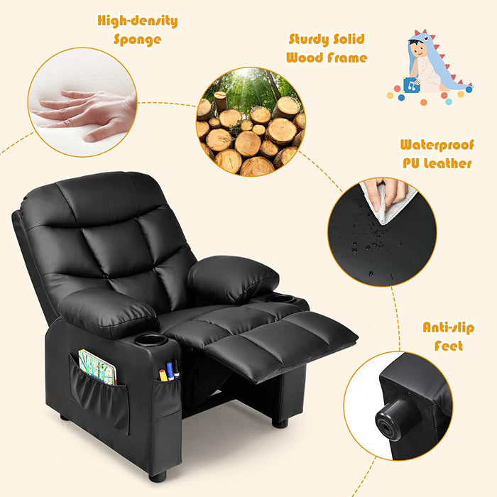 Kids Recliner Chair with Cup Holders - Relaxing Recliners