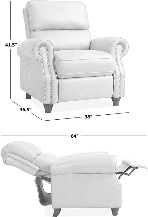 Distressed Faux Leather Push Back Recliner Chair - Relaxing Recliners