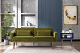 68" Velvet Loveseat With Gold Feet - Relaxing Recliners