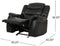 Merit Black Leather Glider Chair - Relaxing Recliners