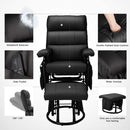Faux Leather Lounge Recliner with Footrest - Relaxing Recliners