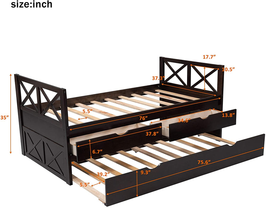 Twin Daybed for Kids with Storage - Relaxing Recliners